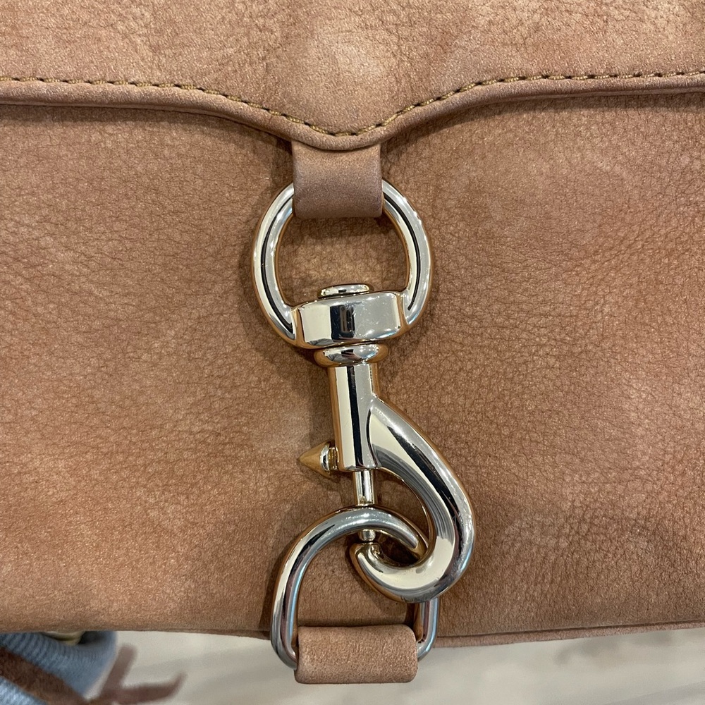 Rebecca Minkoff Tan Suede Mac Crossbody Bag - Picture 2 of 6